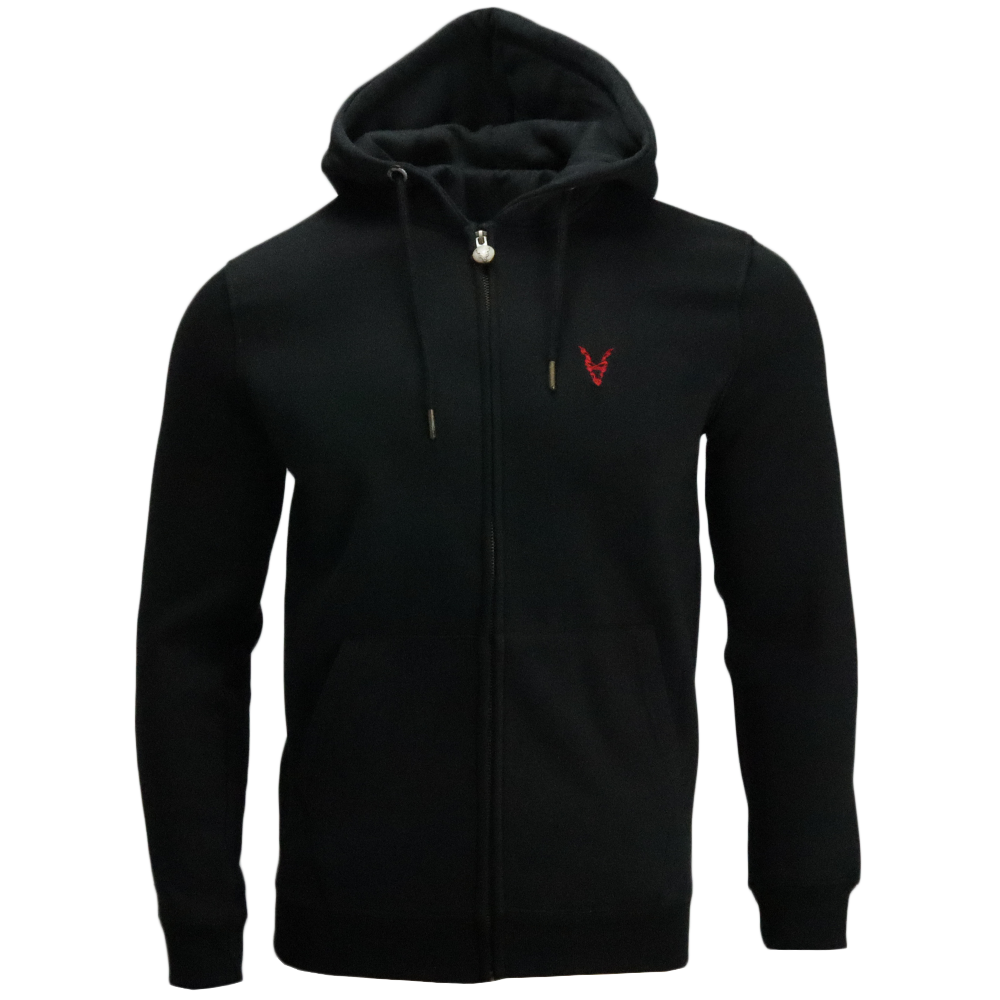 Hoddie Zipper Schwarz Logo Rot/Gelb