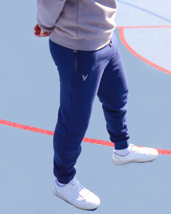 Hose Slim Fit  Blau Logo Rot/Weiß