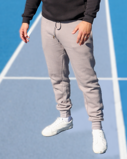 Hose Slim Fit  Grau Logo Blau/Grün