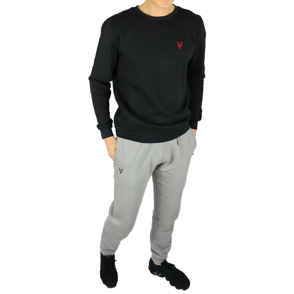 Pullover Schwarz Logo Rot/Gelb