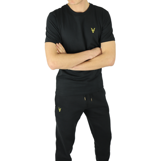 T-Shirt Schwarz Logo Rot/Gelb