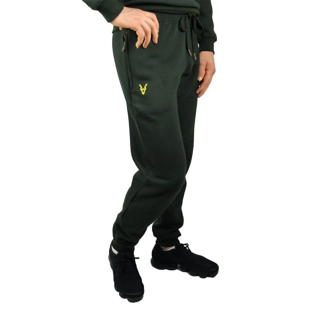 Hose Slim Fit  Grün Logo Rot/Gelb