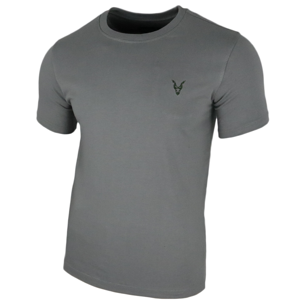 T-Shirt Grau Logo Blau/Grün