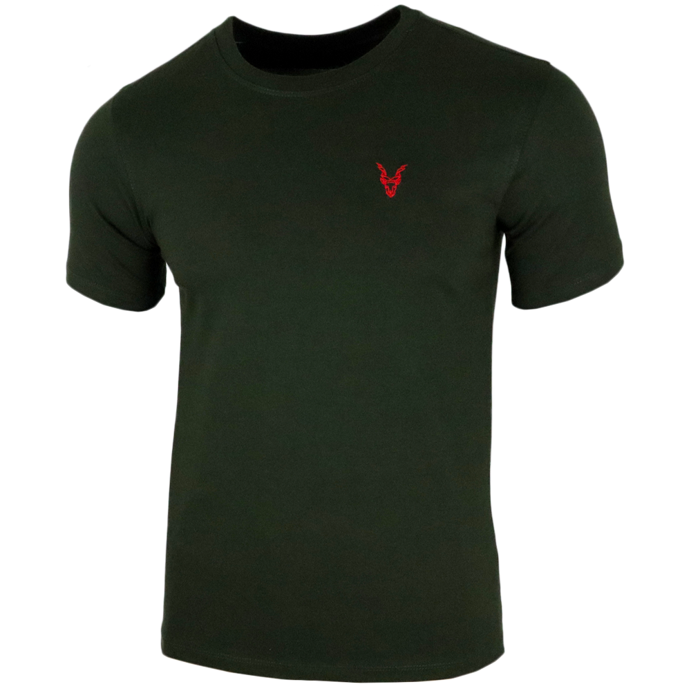 T-Shirt Grün Logo Rot/Gelb