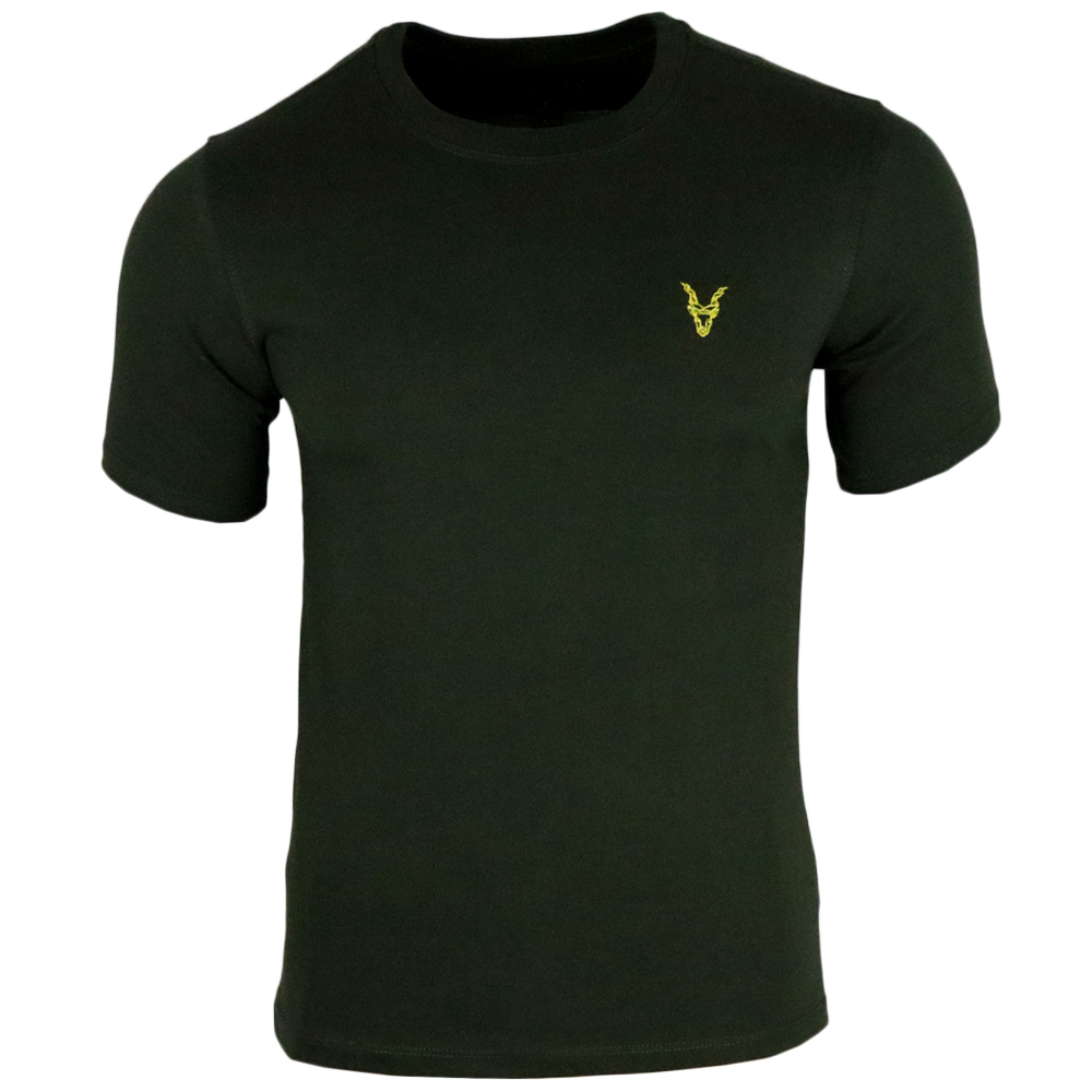 T-Shirt Grün Logo Rot/Gelb