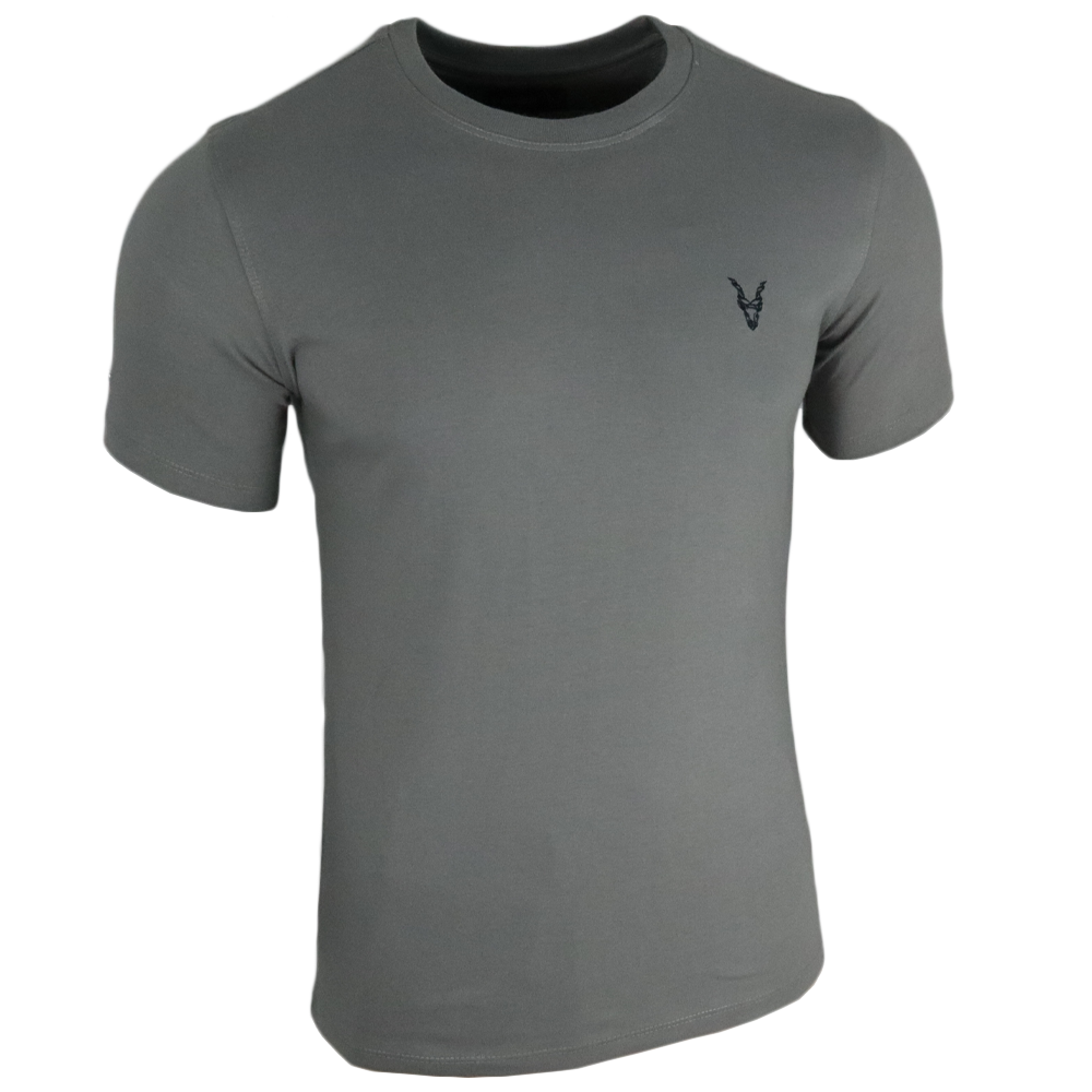 T-Shirt Grau Logo Blau/Grün