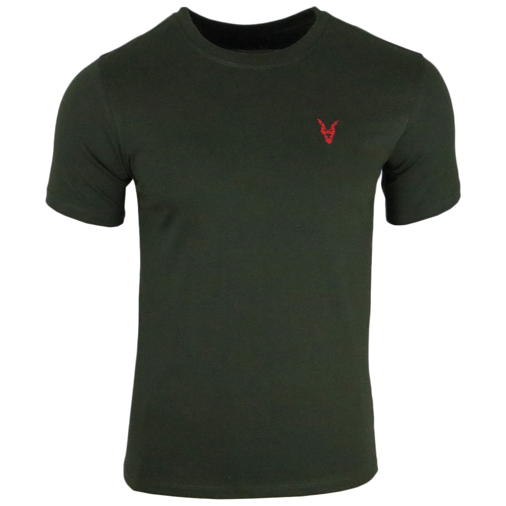 T-Shirt Grün Logo Rot/Gelb