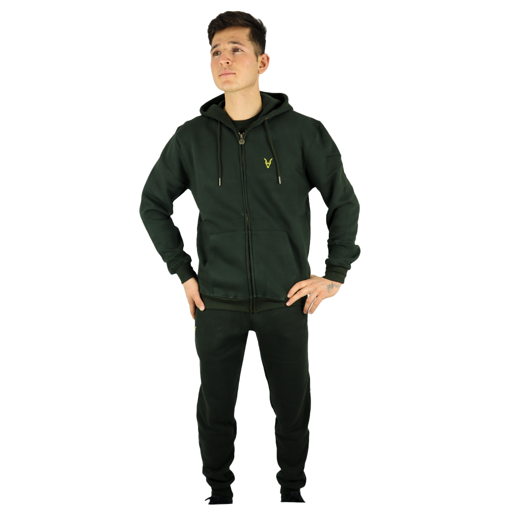 Hose Slim Fit  Grün Logo Rot/Gelb