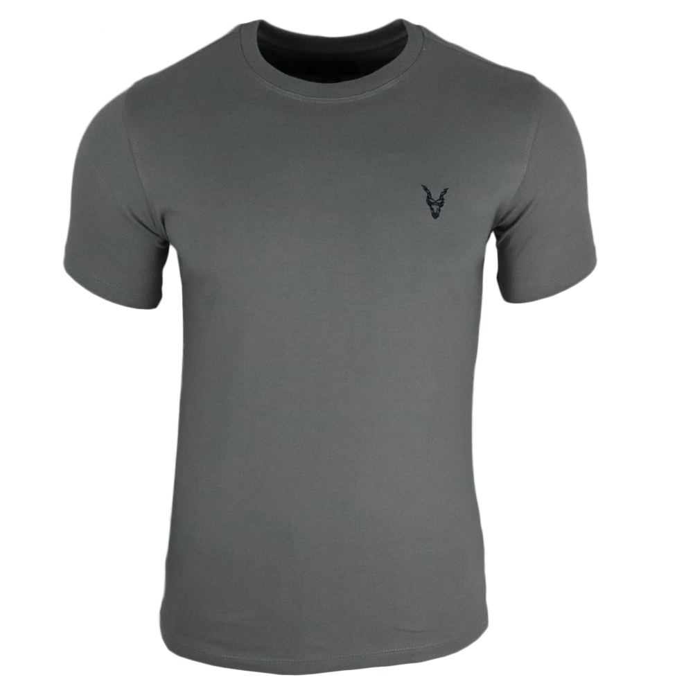 T-Shirt Grau Logo Blau/Grün