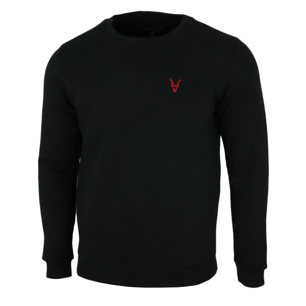 Pullover Schwarz Logo Rot/Gelb