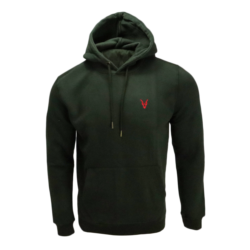 Hoodie Grün Logo Rot/Gelb