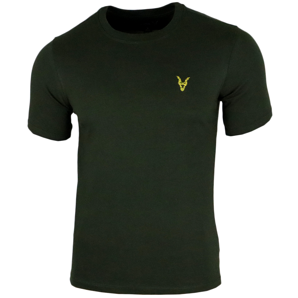 T-Shirt Grün Logo Rot/Gelb